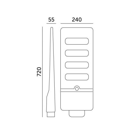 LED Ρυθμιζόμενος ηλιακός λαμπτήρας δρόμου με αισθητήρα URBI LED/11W/3,2V 6500K 15000 mAh IP54 + τηλεχειριστήριο