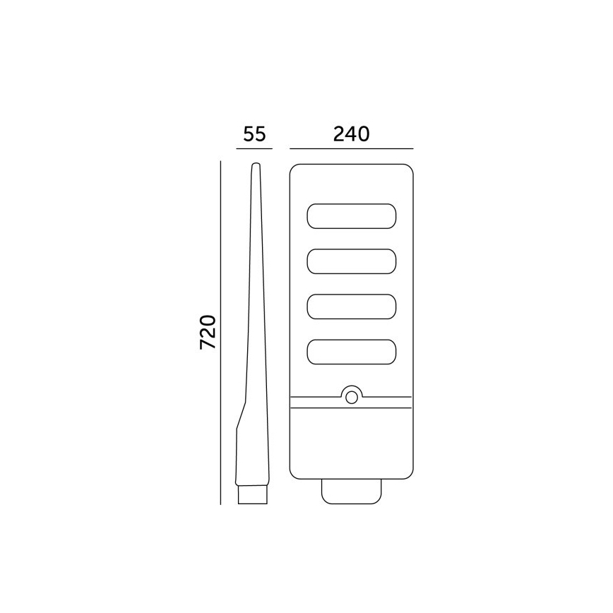 LED Ρυθμιζόμενος ηλιακός λαμπτήρας δρόμου με αισθητήρα URBI LED/11W/3,2V 6500K 15000 mAh IP54 + τηλεχειριστήριο