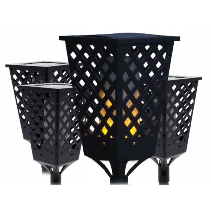 Ηλιακό LED φωτιστικό με αισθητήρα LED/0,6W/5,5V IP65 2000 mAh 107 cm μαύρο