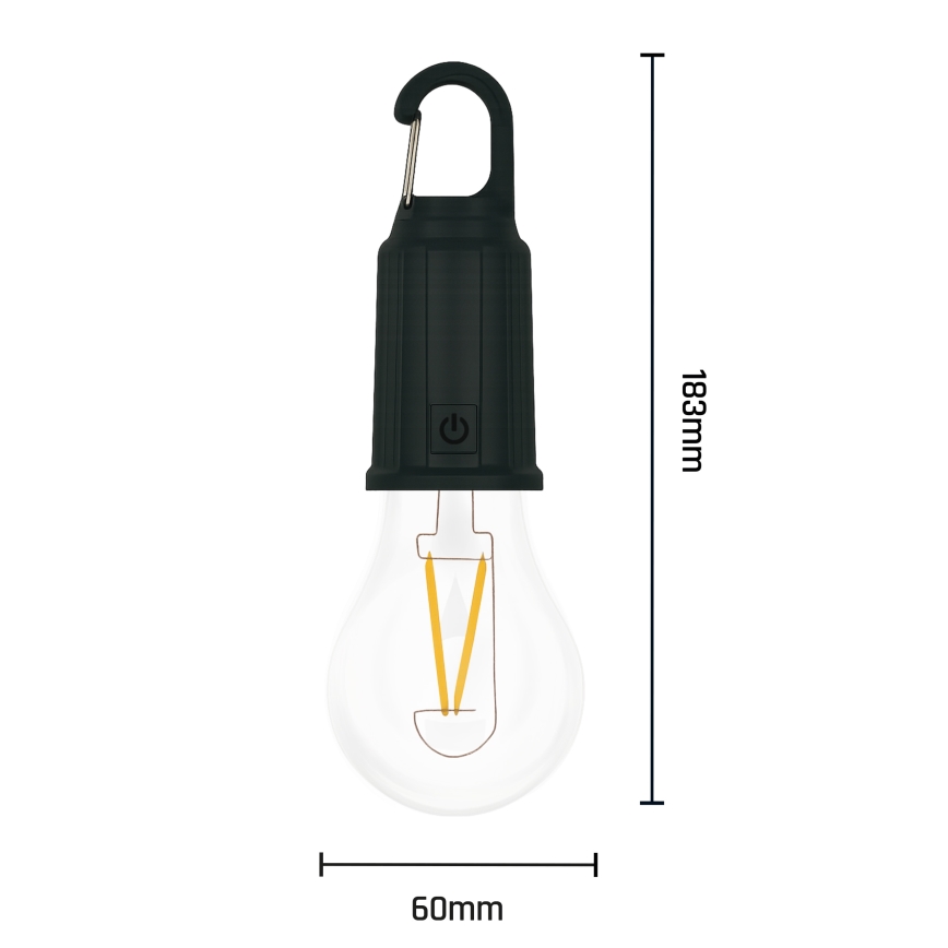 Ηλιακό επαναφορτιζόμενο φορητό LED φανάρι LUMINA LUMO LED/USB 300 mAh μαύρο