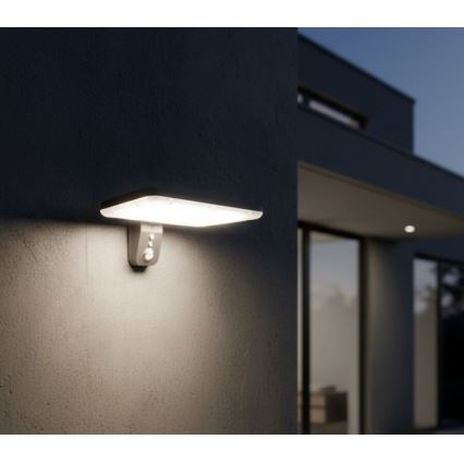 Ηλιακό επιτοίχιο φωτιστικό LED με αισθητήρα PHOENIX LED/15W/3,2V 3000/4000K IP65 6000 mAh