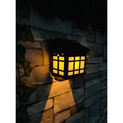 Ηλιακό επιτοίχιο φωτιστικό LED με αισθητήρα λυκόφωτος, LED/1,2V 600 mAh IP44