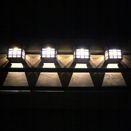 Ηλιακό επιτοίχιο φωτιστικό LED με αισθητήρα λυκόφωτος, LED/1,2V 600 mAh IP44