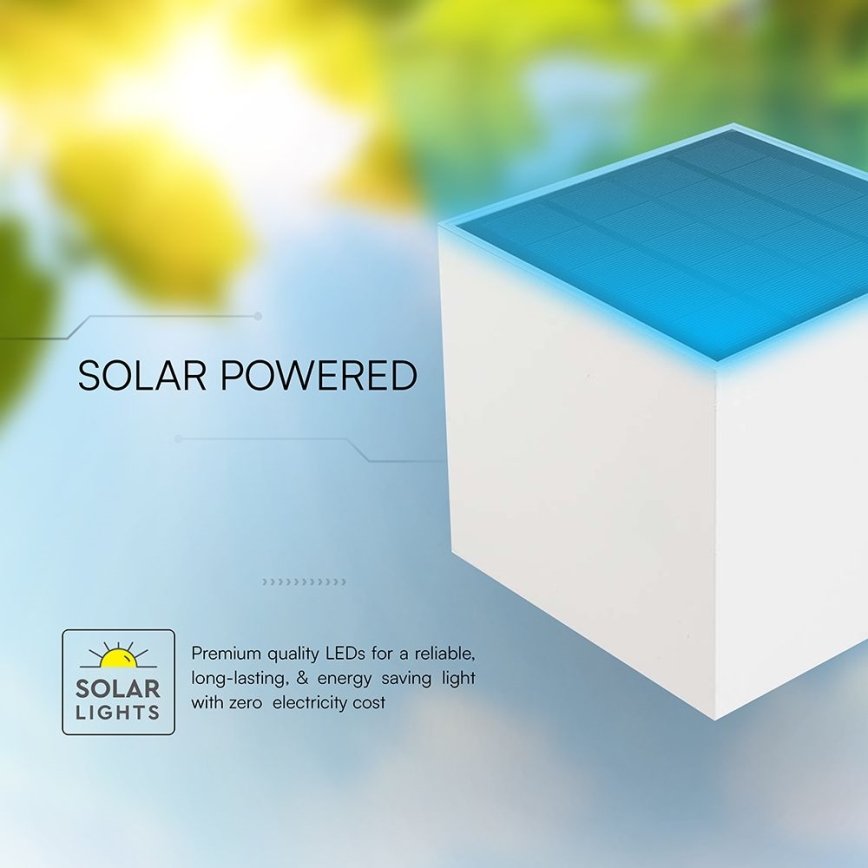 Ηλιακό επιτοίχιο φωτιστικό LED με αισθητήρα LED/9W/5V 3000/4000/5000K IP65 2600 mAh λευκό