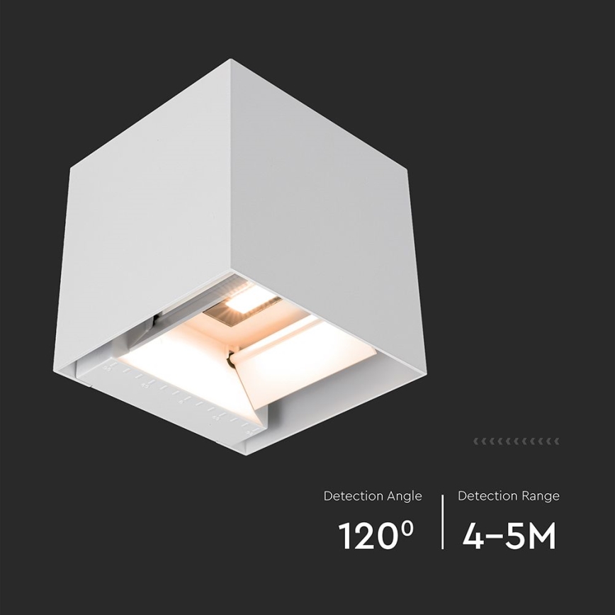 Ηλιακό επιτοίχιο φωτιστικό LED με αισθητήρα LED/9W/5V 3000/4000/5000K IP65 2600 mAh λευκό