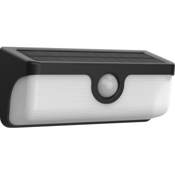 Ηλιακό επιτοίχιο φωτιστικό LED με αισθητήρα LINK LED/5W/3,7V IP65, μαύρο