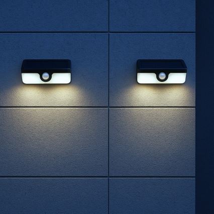 Ηλιακό επιτοίχιο φωτιστικό με αισθητήρα LINK LED/5W/3,7V 2000 mAh IP65 μαύρο