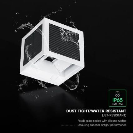 LED ηλιακό επιτοίχιο φωτιστικό με αισθητήρα LED/9W/3,7V 3000/4000/6000K IP65 2600 mAh λευκό