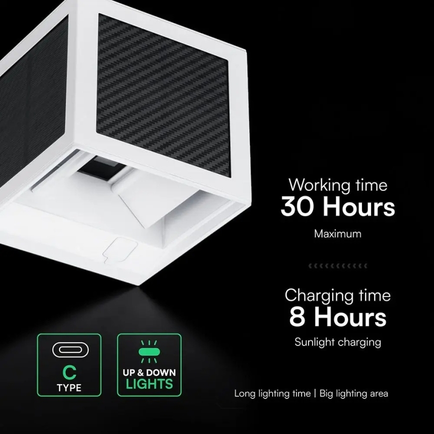 LED ηλιακό επιτοίχιο φωτιστικό με αισθητήρα LED/9W/3,7V 3000/4000/6000K IP65 2600 mAh λευκό