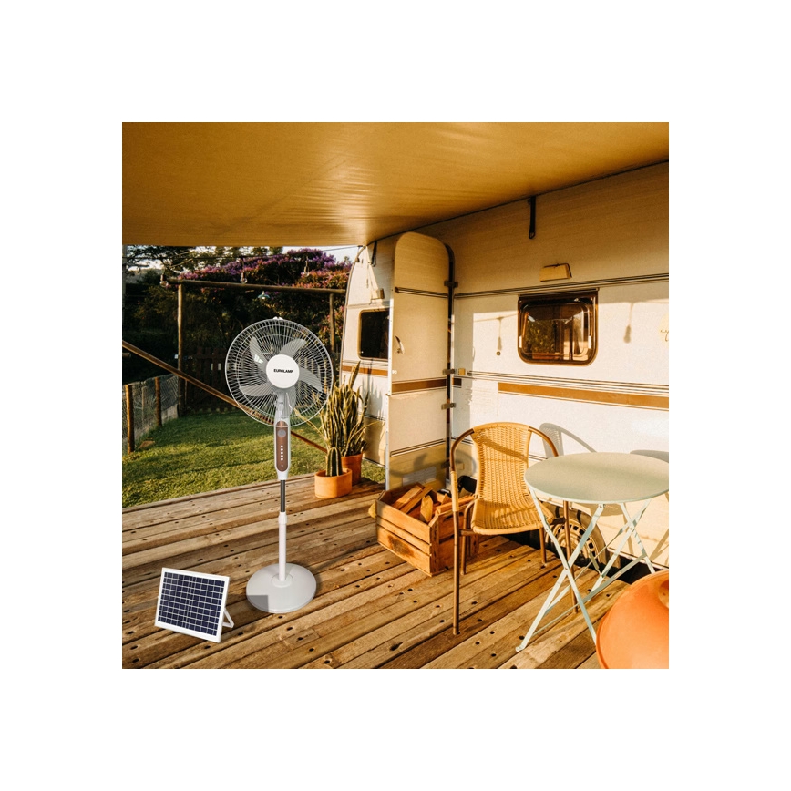 Ηλιακός ανεμιστήρας δαπέδου 15W/4V/230V διάμ. 45 εκ. λευκός