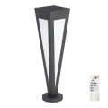 Ηλιακός LED Φωτισμός LED/2W/3,7V IP65 3000K 2600 mAh μαύρο + τηλεχειριστήριο