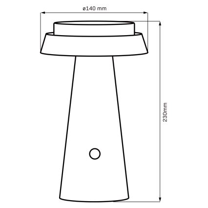 LED Αδιάβροχος Ηλιακός Φωτισμός Αφής με Ρύθμιση Φωτεινότητας MARAKESZ LED/3,7V USB 3600 mAh 1800/2700/3000K IP54 γκρι