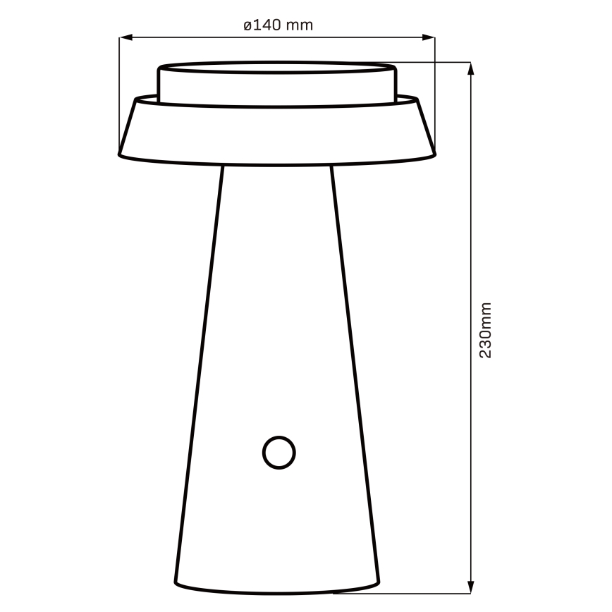 LED Αδιάβροχος Ηλιακός Φωτισμός Αφής με Ρύθμιση Φωτεινότητας MARAKESZ LED/3,7V USB 3600 mAh 1800/2700/3000K IP54 γκρι