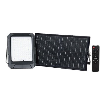 Ηλιακός LED προβολέας 15W/3,7V IP65 4000K 12000 mAh μαύρος + τηλεχειριστήριο