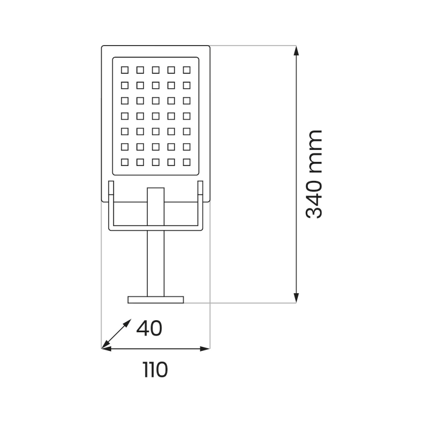 Ηλιακός LED προβολέας με αισθητήρα ADIK LED/1,2W/3,7V 1200 mAh 6500K IP44