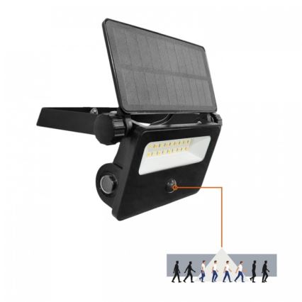 LED ηλιακός προβολέας με αισθητήρα NCS G2 LED/10W/3,7V 3000/4000/6500K IP54 1800 mAh
