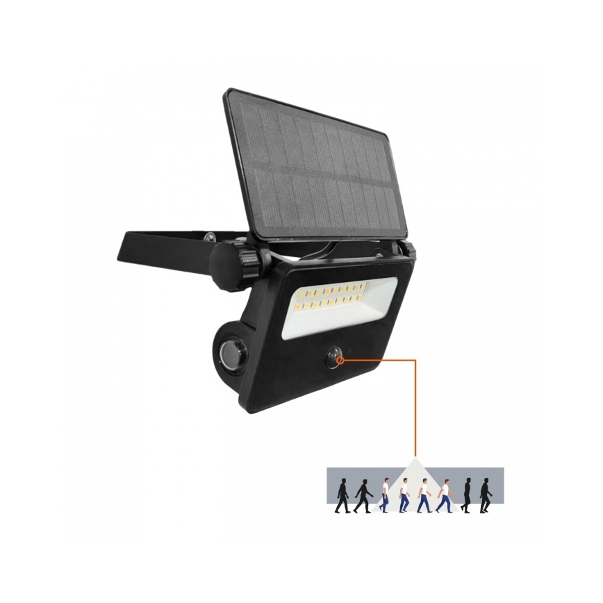 LED ηλιακός προβολέας με αισθητήρα NCS G2 LED/10W/3,7V 3000/4000/6500K IP54 1800 mAh