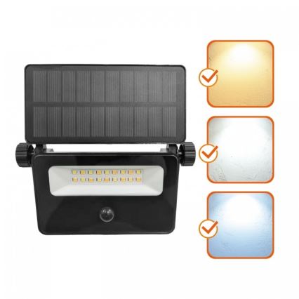 LED ηλιακός προβολέας με αισθητήρα NCS G2 LED/10W/3,7V 3000/4000/6500K IP54 1800 mAh