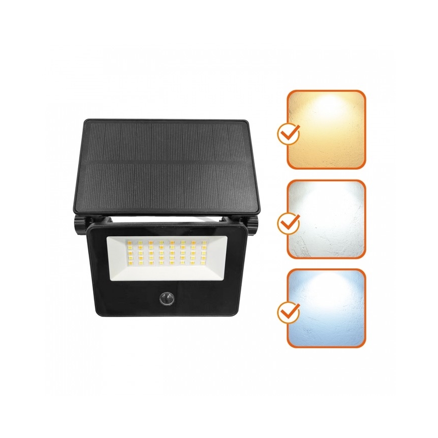LED ηλιακός προβολέας με αισθητήρα NCS G2 LED/20W/3,7V 3000/4000/6500K IP54 2600 mAh