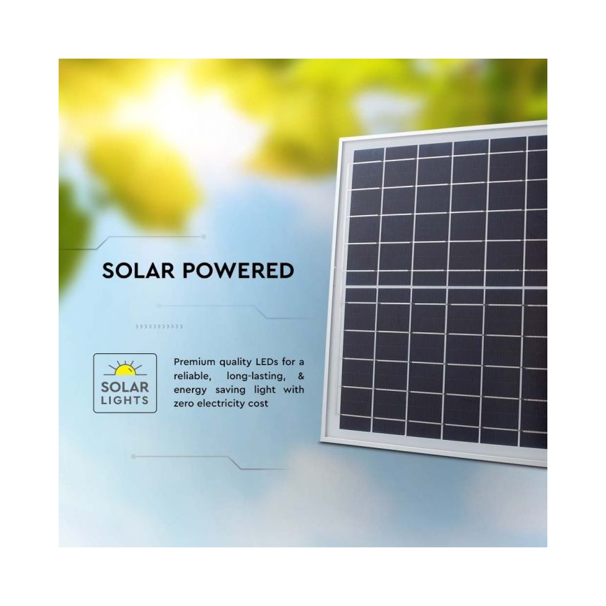 Ηλιακός προβολέας LED Εξωτερικού LED/16W/3,2V IP65 4000K + τηλεχειριστήριο