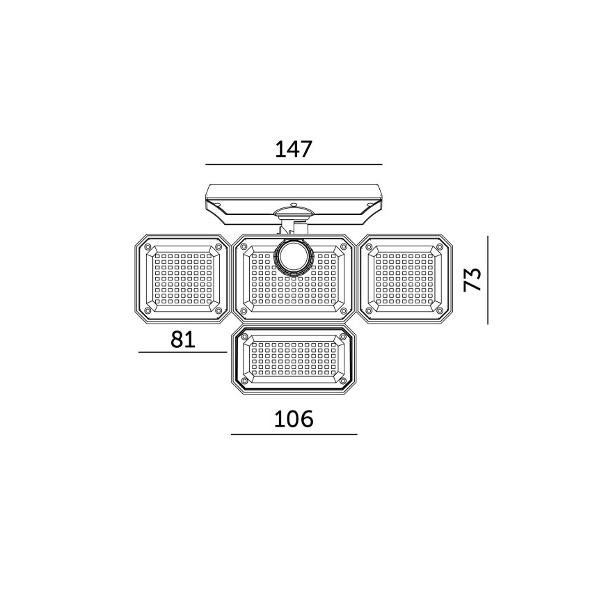 Ηλιακός προβολέας LED με αισθητήρα GLOW LED/2,5W/3,7V 6500K IP44 2400 mAh + τηλεχειριστήριο
