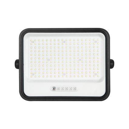 Ρυθμιζόμενος ηλιακός προβολέας LED/400W/3,2V 2000-8000K IP65 20000 mAh μαύρος + τηλεχειριστήριο