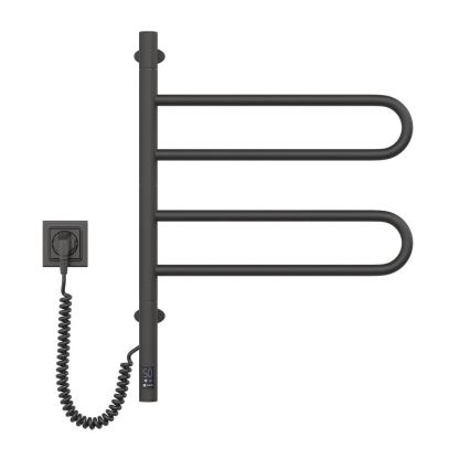 Ηλεκτρική περιστρεφόμενη πετσετοκρεμάστρα με θερμοστάτη FOUETTE 128W/230V 64,6 εκ. IP44 μαύρη