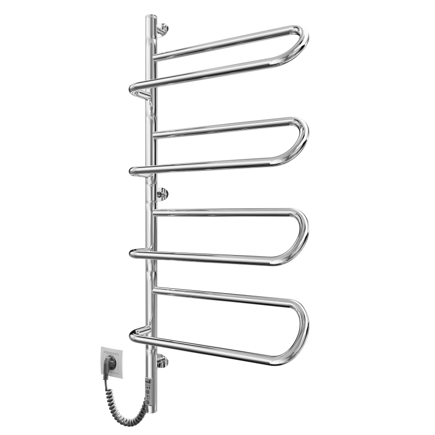 Ηλεκτρική περιστρεφόμενη πετσετοκρεμάστρα ELECTRA 120W/230V 102,5x47,5 εκ. ανοξείδωτη/χρωμιωμένη αριστερή