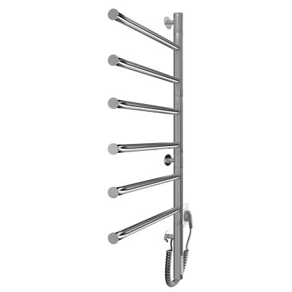 Ηλεκτρική περιστρεφόμενη πετσετοκρεμάστρα VEER 80W/230V 82,5x44,5 cm από ανοξείδωτο ατσάλι/γυαλισμένο χρώμιο