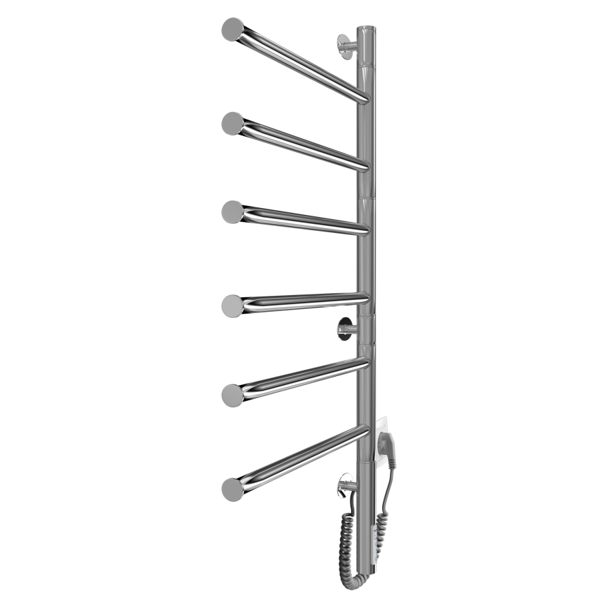 Ηλεκτρική περιστρεφόμενη πετσετοκρεμάστρα VEER 80W/230V 82,5x44,5 cm από ανοξείδωτο ατσάλι/γυαλισμένο χρώμιο