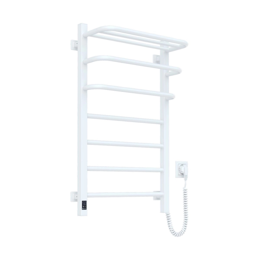 Ηλεκτρική πετσετοκρεμάστρα μπάνιου με θερμοστάτη FORTIS 350W/230V 80,6 cm IP44 λευκή δεξιά
