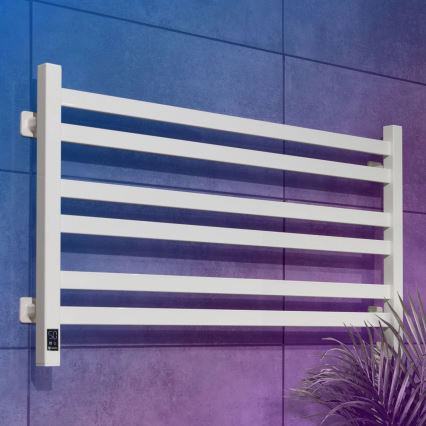 Ηλεκτρική πετσετοκρεμάστρα με θερμοστάτη AVANGARD 181W 50x90 εκ. λευκή, δεξιά