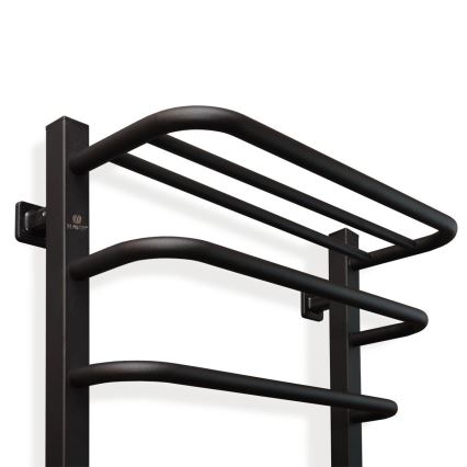 Ηλεκτρική πετσετοκρεμάστρα με θερμοστάτη FORTIS 155W 80x48 cm, μαύρη, δεξιά