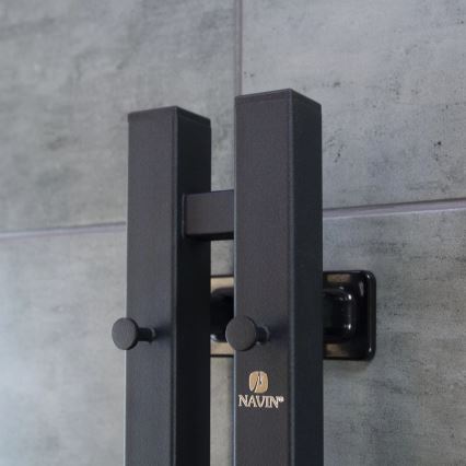 Ηλεκτρική πετσετοκρεμάστρα με θερμοστάτη SILOUETTE 106W 150x9 cm, μαύρη, δεξιά