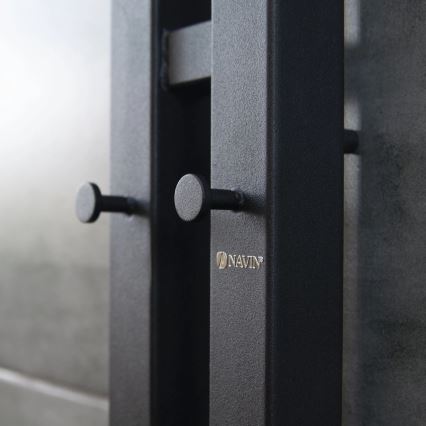 Ηλεκτρική πετσετοκρεμάστρα με θερμοστάτη SILOUETTE 106W 150x9 cm, μαύρη, δεξιά