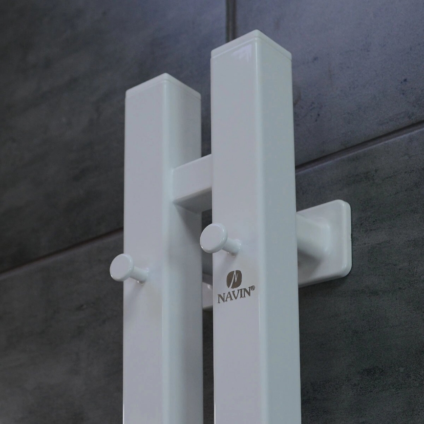 Ηλεκτρική πετσετοκρεμάστρα με θερμοστάτη SILOUETTE 70W 120x9 cm λευκή δεξιά