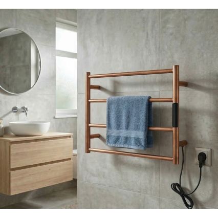 Ηλεκτρική θερμαινόμενη κρεμάστρα πετσετών 56x37 63W ανοξείδωτο/χάλκινο