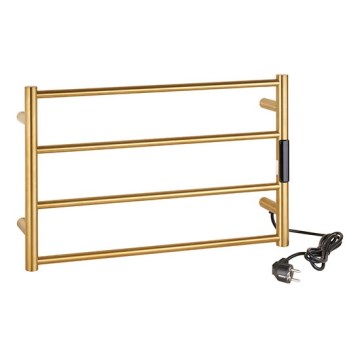Ηλεκτρική θερμαινόμενη κρεμάστρα πετσετών 56x37 cm 36W ανοξείδωτο/χρυσό