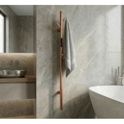 Ηλεκτρική θερμαινόμενη πετσετοκρεμάστρα 118 cm 30W χάλκινη