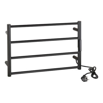 Ηλεκτρική θερμαινόμενη πετσετοκρεμάστρα 56x37 63W ανοξείδωτο/μαύρο