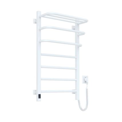 Ηλεκτρική θερμαινόμενη πετσετοκρεμάστρα με θερμοστάτη FORTIS 155W 80x48 cm IP44 λευκή δεξιά