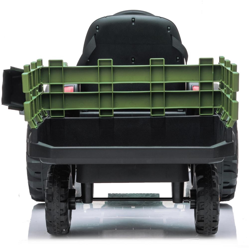 Ηλεκτρικός τρακτέρ με καρότσι 2x30W/7000 mAh μαύρο/πράσινο + τηλεχειριστήριο