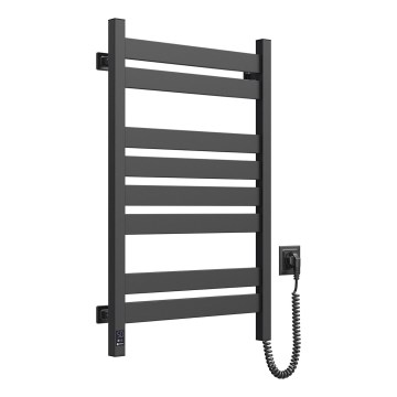 Ηλεκτρικός στεγνωτήρας πετσετών με θερμοστάτη LARGO 168W 80x50 cm μαύρος δεξιός