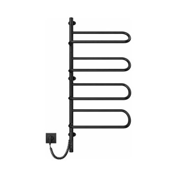 Ηλεκτρικός περιστρεφόμενος στεγνωτήρας πετσετών ELECTRA 120W/230V 102,5x47,5 cm ανοξείδωτος/μαύρος αριστερός