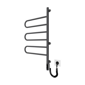 Ηλεκτρικός περιστρεφόμενος στεγνωτήρας πετσετών TRISTAR 80W/230V 82,5x44,5 cm IP44 ανοξείδωτο/μαύρο