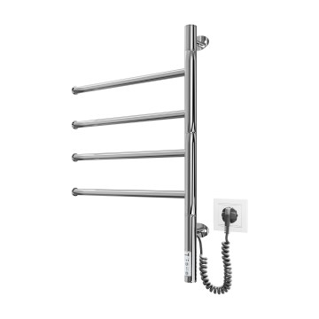 Ηλεκτρικός περιστρεφόμενος στεγνωτήρας πετσετών VEER 50W/230V 62,5x44,5 cm ανοξείδωτο/γυαλιστερό χρώμιο