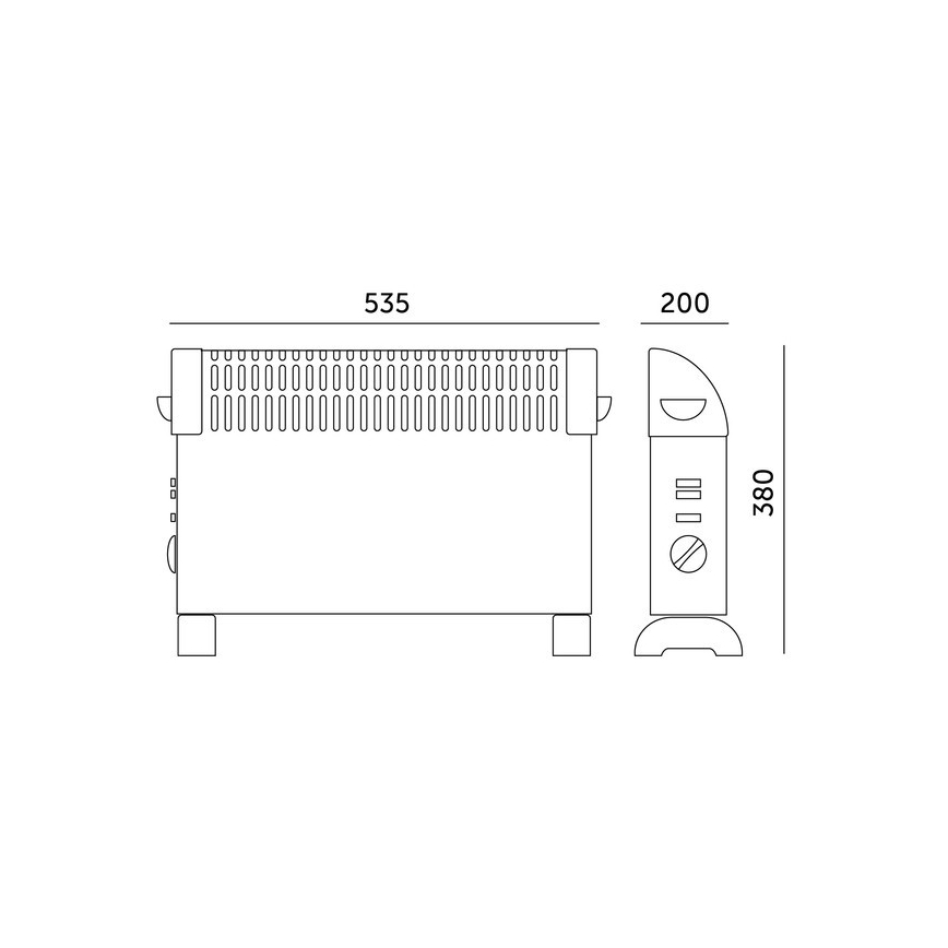 Ηλεκτρικός θερμαντήρας/κονβέκτορας SONDO 750/1250/2000W/230V μαύρος