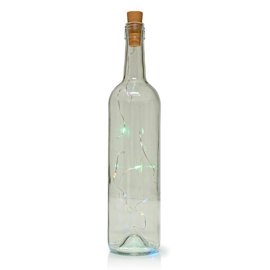 Διακοσμητική αλυσίδα LED με βύσμα για μπουκάλι 8xLED/3xLR44 IP44 0,798μ