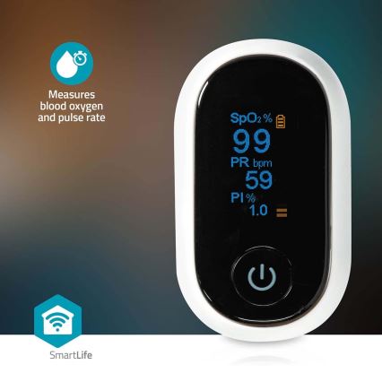 Smart pulse oximeter 2xAAA Tuya