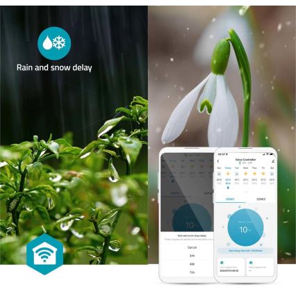 Ρυθμιστής ροής νερού 4xAA Wi-Fi Tuya IP54